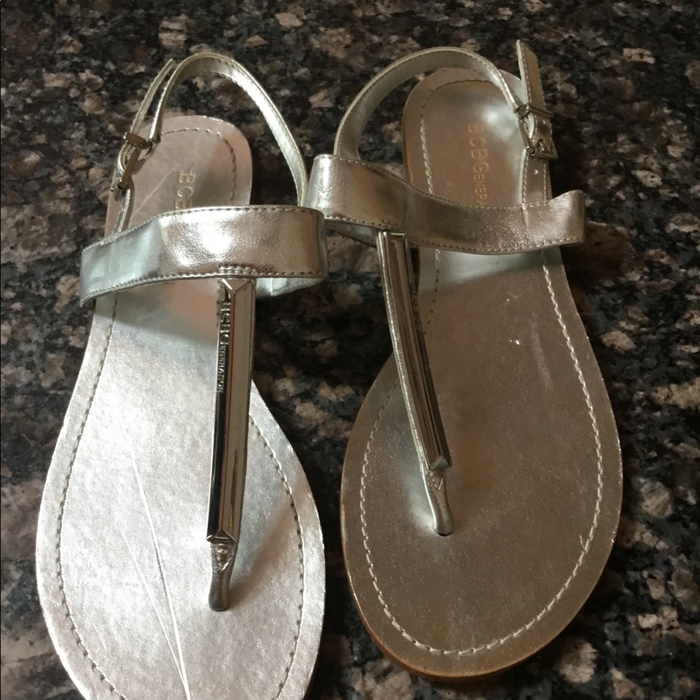 BCBGenerations    Sandals  sz 6 1/2  silver used